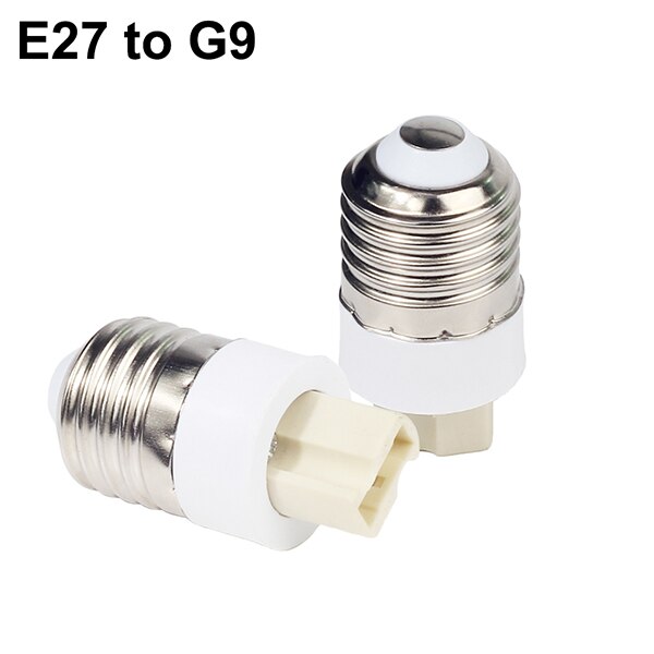 Base de lámpara E27 macho a E14 G9 E12 B22 G4 MR16 GU10 E40 hembra, soporte de lámpara, adaptador de enchufe para bombilla LED de maíz, 1 ud.: E27 to G9