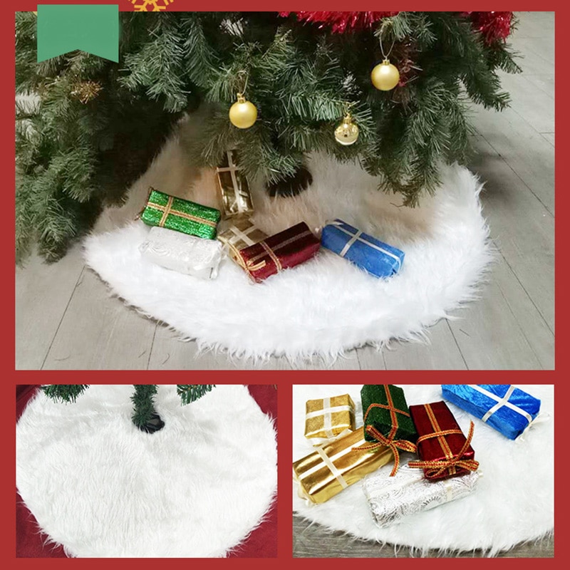 Kerstboom Rok Wit Pluche Boom Rok Schorten Kerstboom Tapijt Kerst Decoraties Voor Thuis Nieuwjaar Xmas Decor