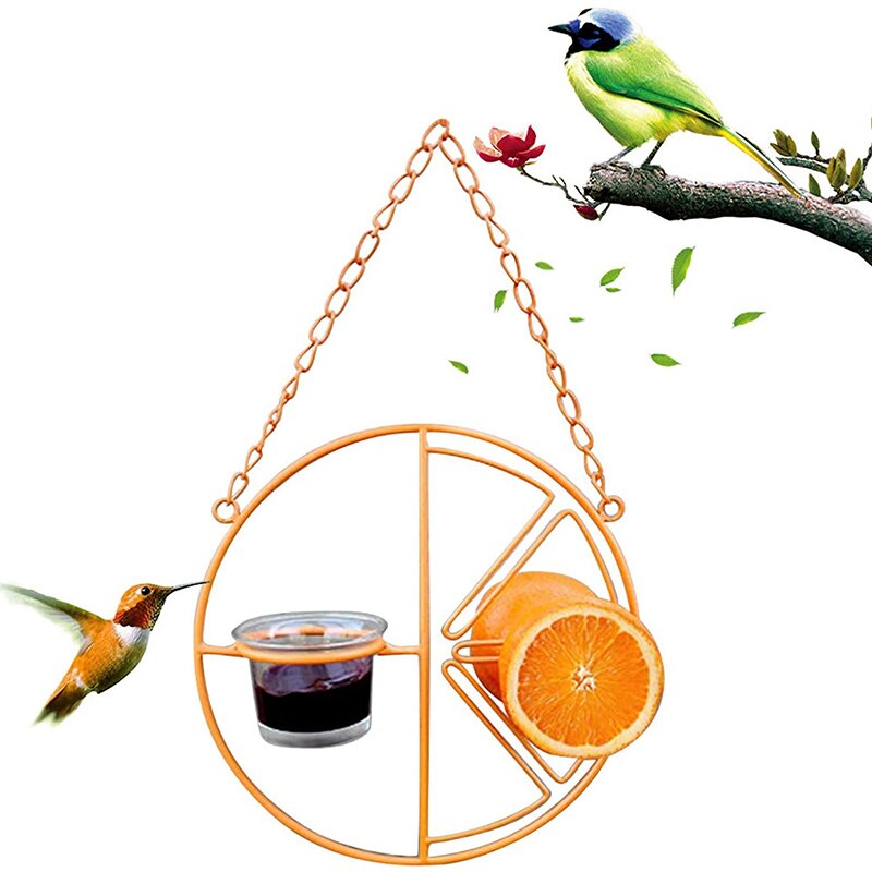 Hummingbird Feeder Outdoor Garden Metal Hanging Hummingbird Feeder Fruit Berry Bird Feeder Garden Yard Decorative ANDF88