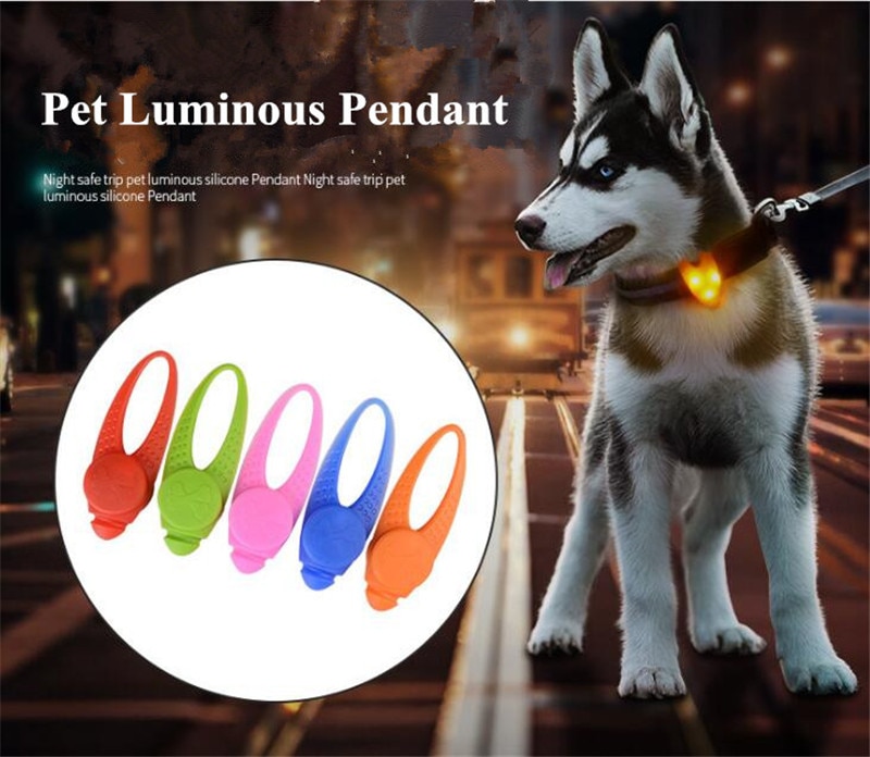 N11 Haustier silikon LED-lampe Hund Glühenden anhänger Nacht Sicherheit silikon licht Anhänger für hundegeschirr Kragen Günstige
