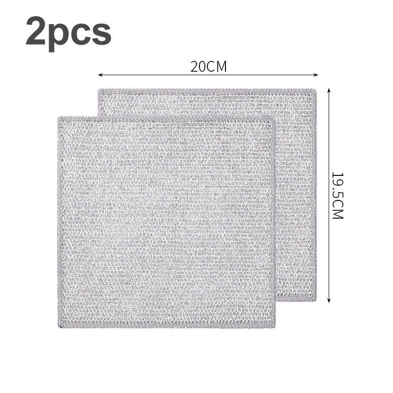 Paño de limpieza de cocina, trapo de limpieza de alambre de acero reutilizable, sartenes, estufa, eliminación de óxido, paño de limpieza mágico, herramientas de limpieza: Azul