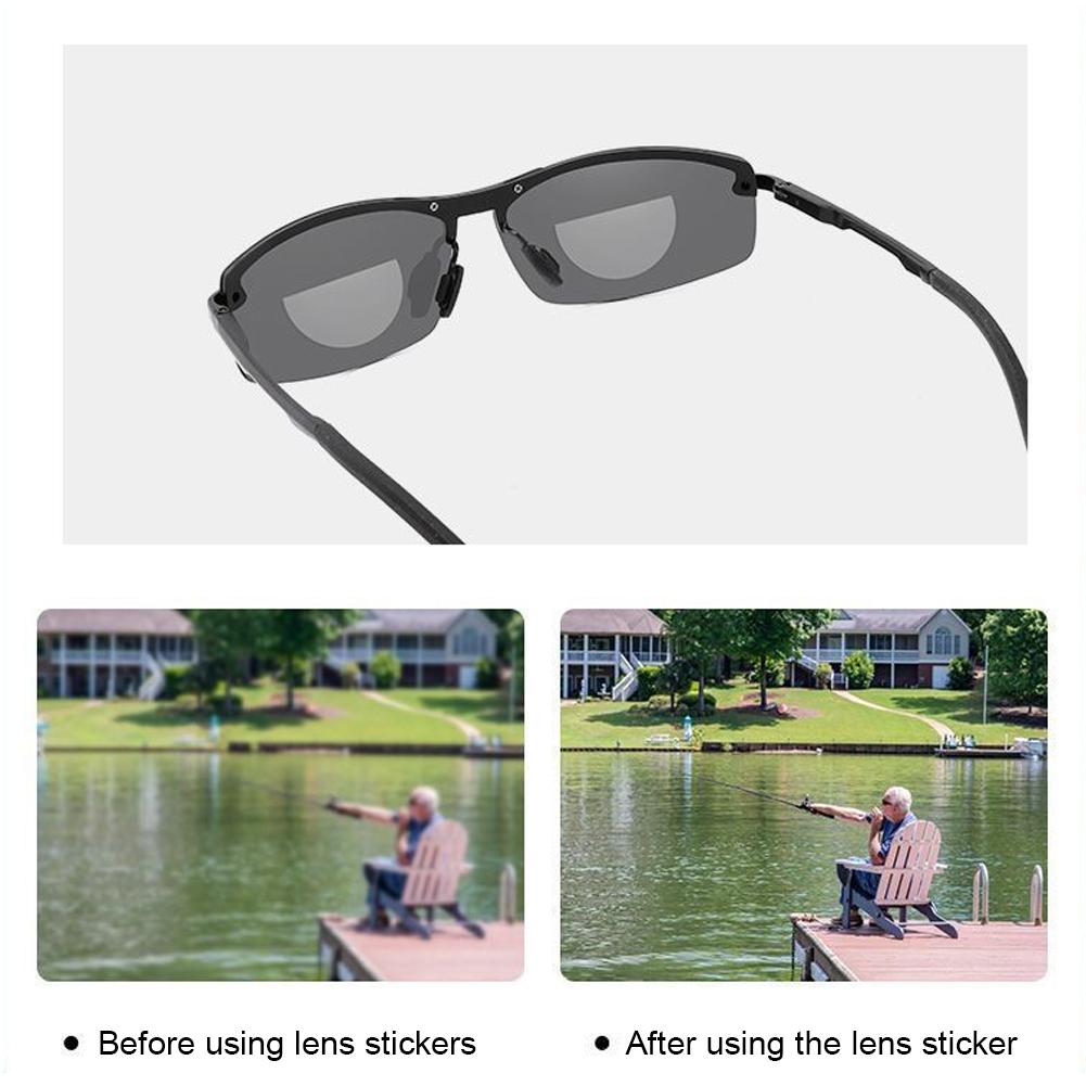 2 Stuks Stick-On Leesbril Lens Vloeibare Siliconen Bifocale Verziend Lenzen Vergroting Bifocale Lenzen +100 Tot +350