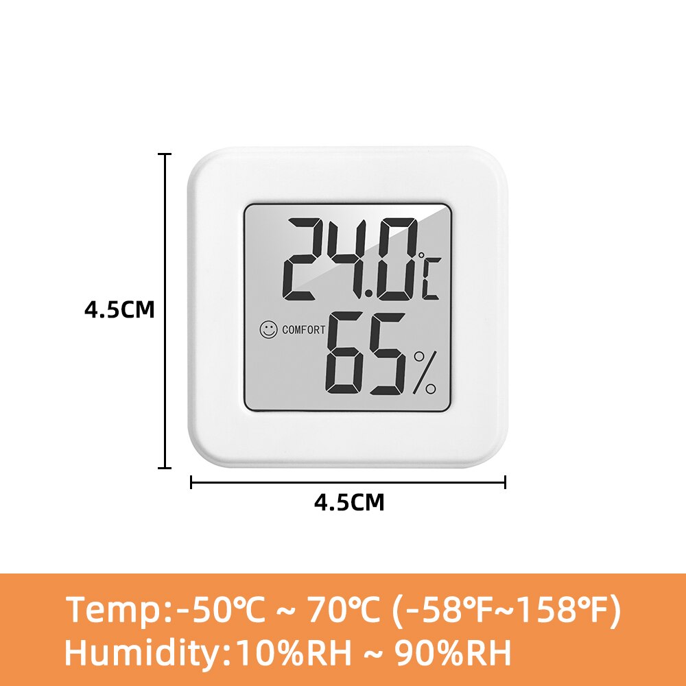 Mini Thermometer Indoor Outdoor Lcd Digitale Temperatuur Kamer Hygrometer Gauge Sensor Vochtigheid Meter Temperatuur Tool HTC-1 HTC-2: White B