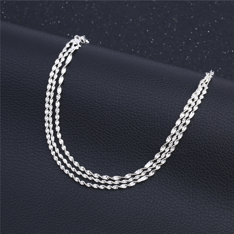 Multilayer Twisted Weave Chain For Women Anklet 925 Sterling Silver Anklets Bracelet For Women Foot Jewelry Anklet 1B179