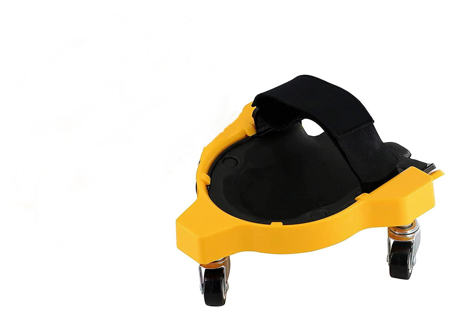 Rolling Knee Protection Pad with Wheel Built in Foam Padded Laying Platform Universal Wheel Kneeling Pad: Yellow