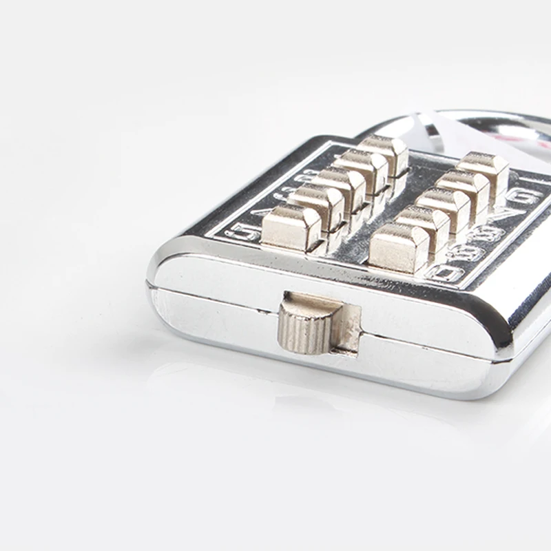 Cadenas à combinaison de boutons poussoirs à 4 ou 5 chiffres, serrure à numéro argenté, Code de voyage, accessoires de voyage