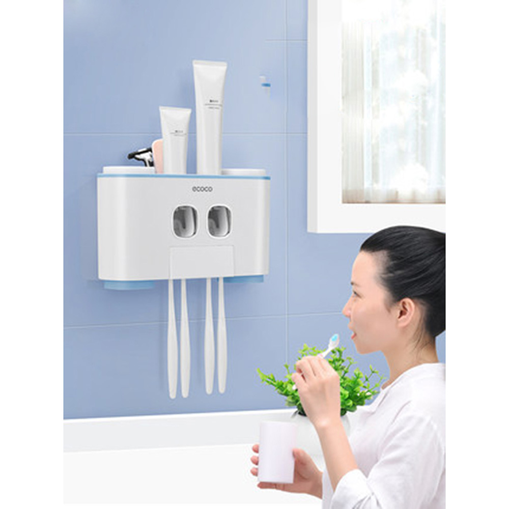 Automatic Toothpaste Dispenser Set with Wall Mounted Kids Hands Free Toothpaste Squeezer for Kids for bathroom
