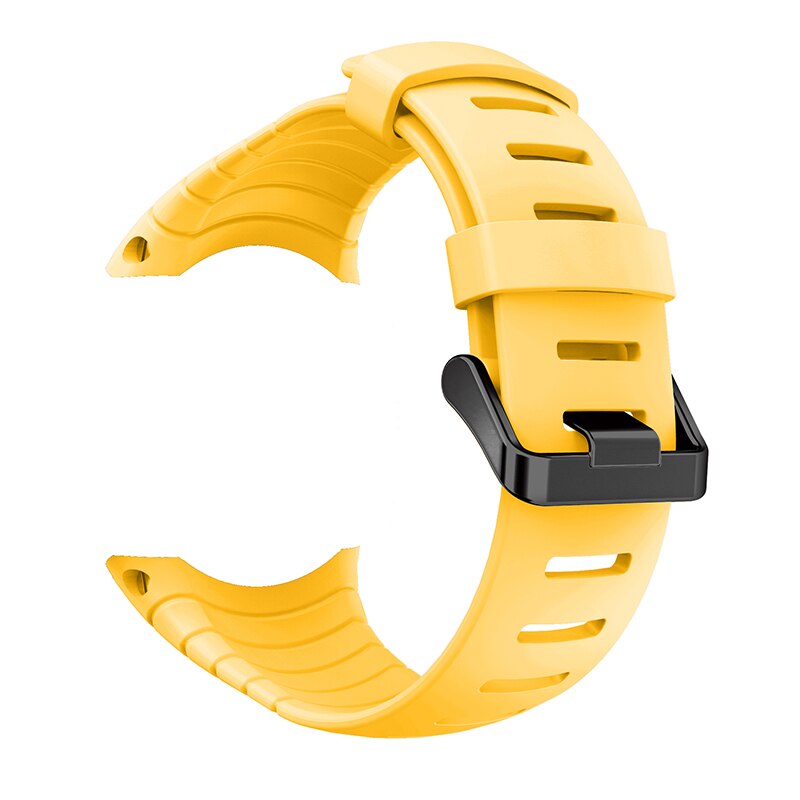 Yayuu Horloge Band Voor Suunto Core Zachte Siliconen Vervanging Pols Sport Bands Met Metalen Sluiting Voor Suunto Core Smartwatch: Yellow