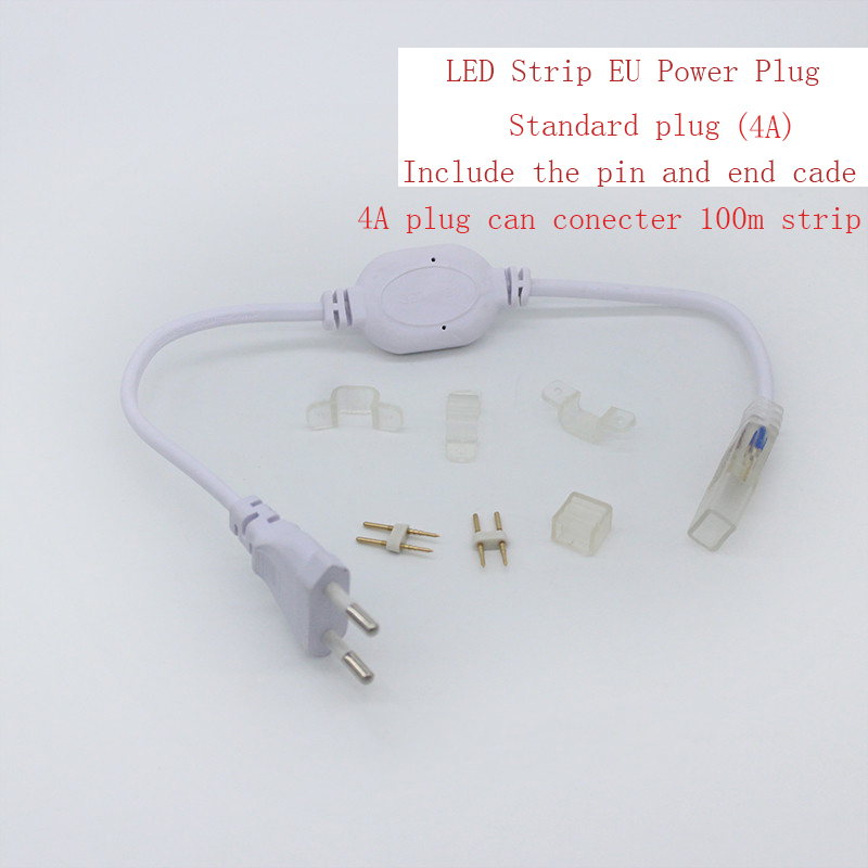 LED Strip Light Power EU Plug Socket Met 2 Pins voor 5050 SMD LED Strip Licht SMD3014 LED Strip Bar AC220V