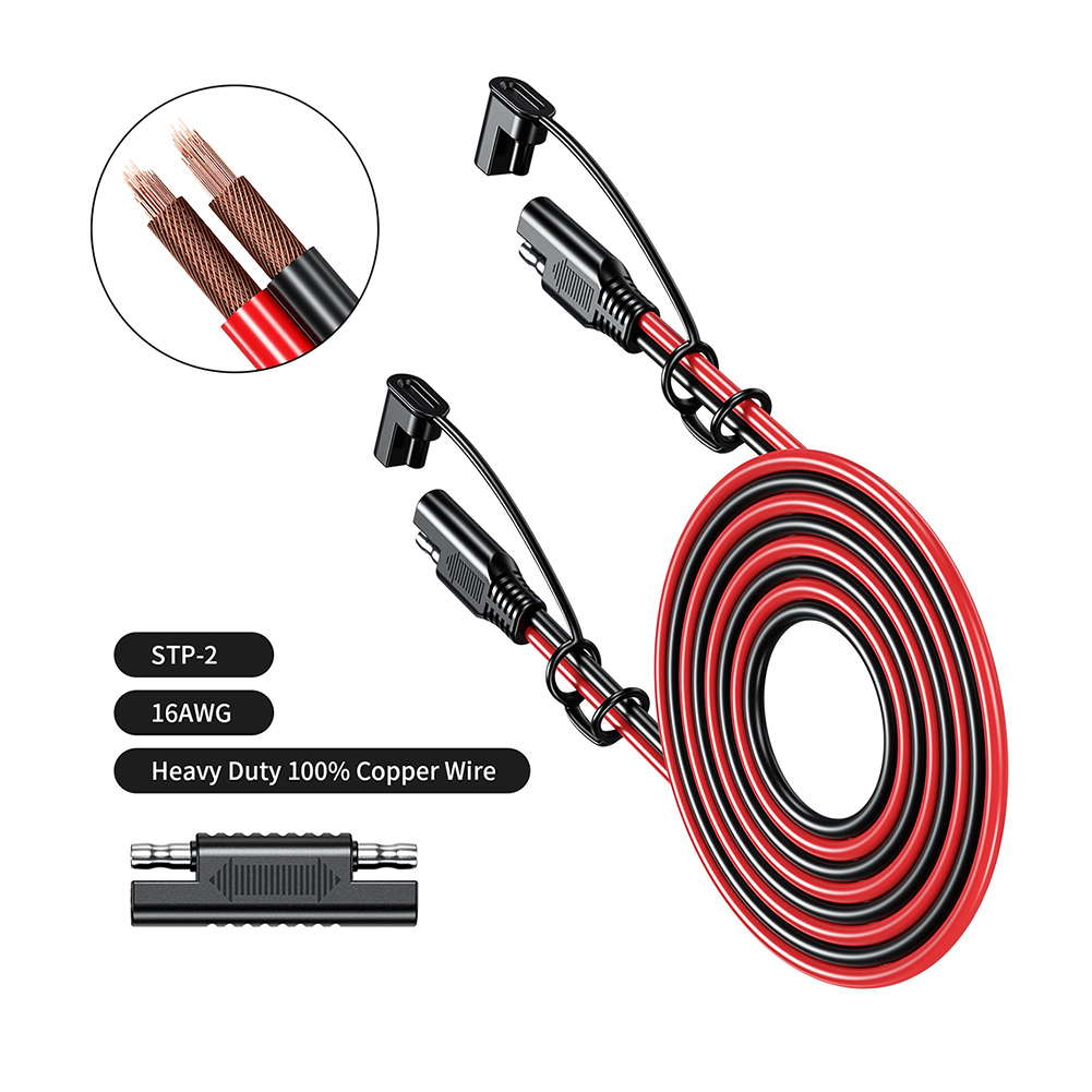 Batterie Ladekabel SAE Zu SAE 12V-36V Auto Verlängerung Kabel 16AWG Auto Batterie Solar- Kabel staubdicht Stecker Draht Anschluss Kabel