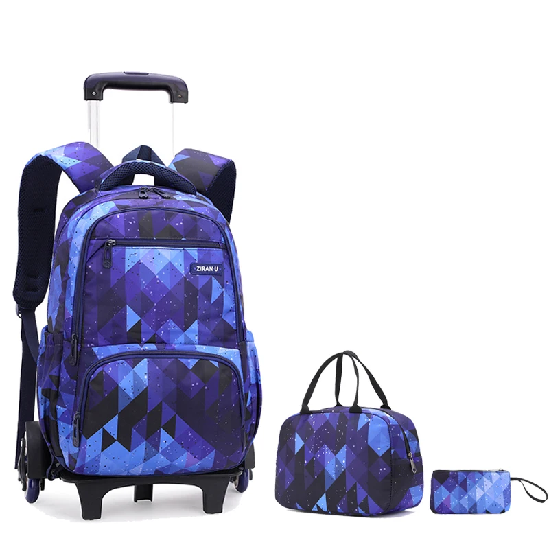 Schoolrugzaktas met wielen Terug naar school Rolling Bags Student-rugzak op wielen voor jongensmeisjes Kinderen Schooltrolleytas: Rood