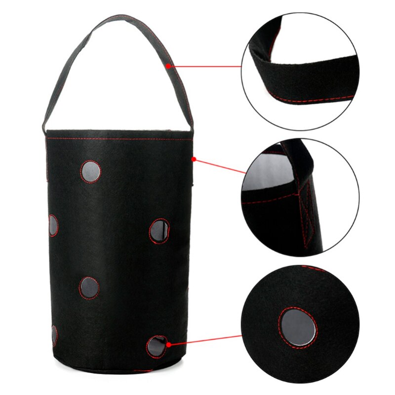 Vilt Opknoping Tuin Boerderij Thuis Planten Grow Bag Thuis Aardbei Bloem Groente Bloem Aardappel Planten Planter Bag Hand Mand