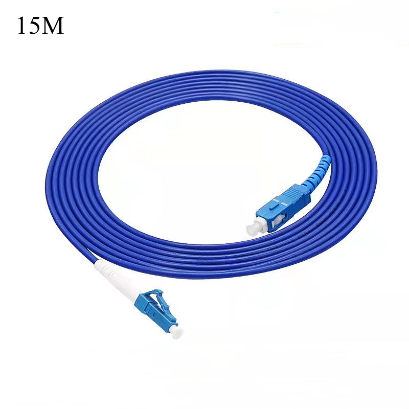 HTOC SC-LC Armored Fiber Optic Cable Single-Mode UPC Waterproof Pull Rodent Bite Resistance Multiple Lengths Good Stability: 15M SC-LC