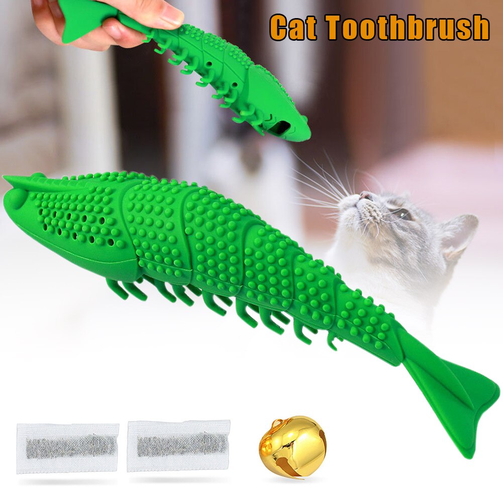 Cat Toothbrush Chew Catnip Toy Crayfish Shape Kitten Teeth Cleaning Dental Care 2019ing