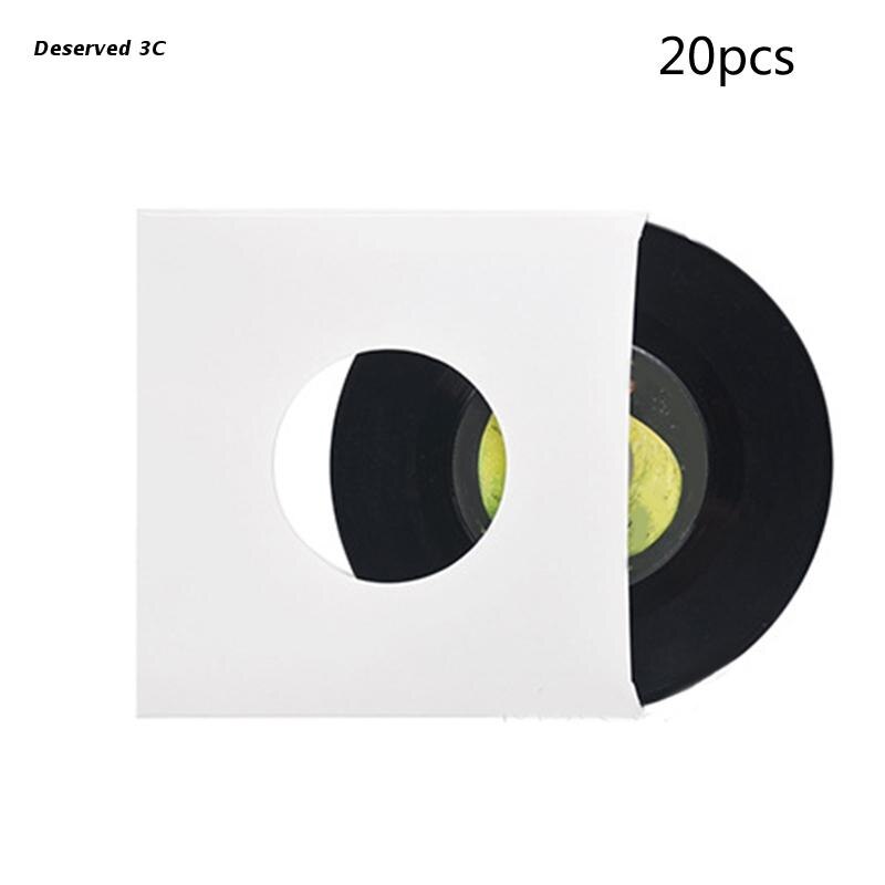 R9CB 20Pcs DVD Blu-ray Covers Protective Sleeves Storage Case 7/10/12 Inch Disc Bag