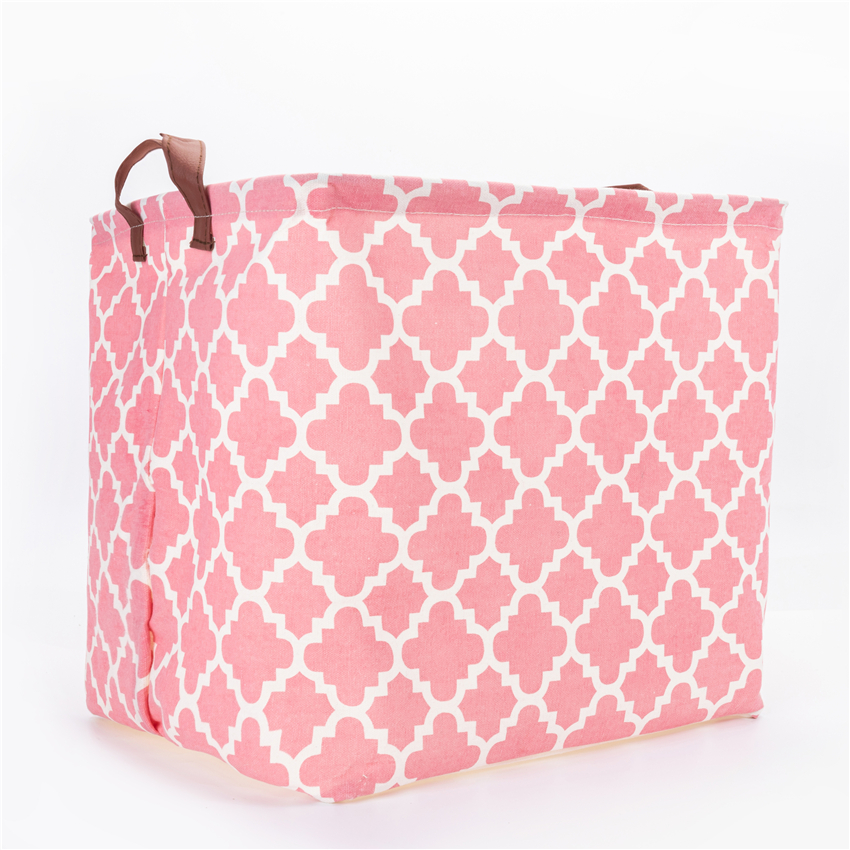 Cube Folding Cotton Linen Fabric Storage Box Clothes Toys Storage Basket For Toys Organizer Home Laundry Basket With Handle: 18