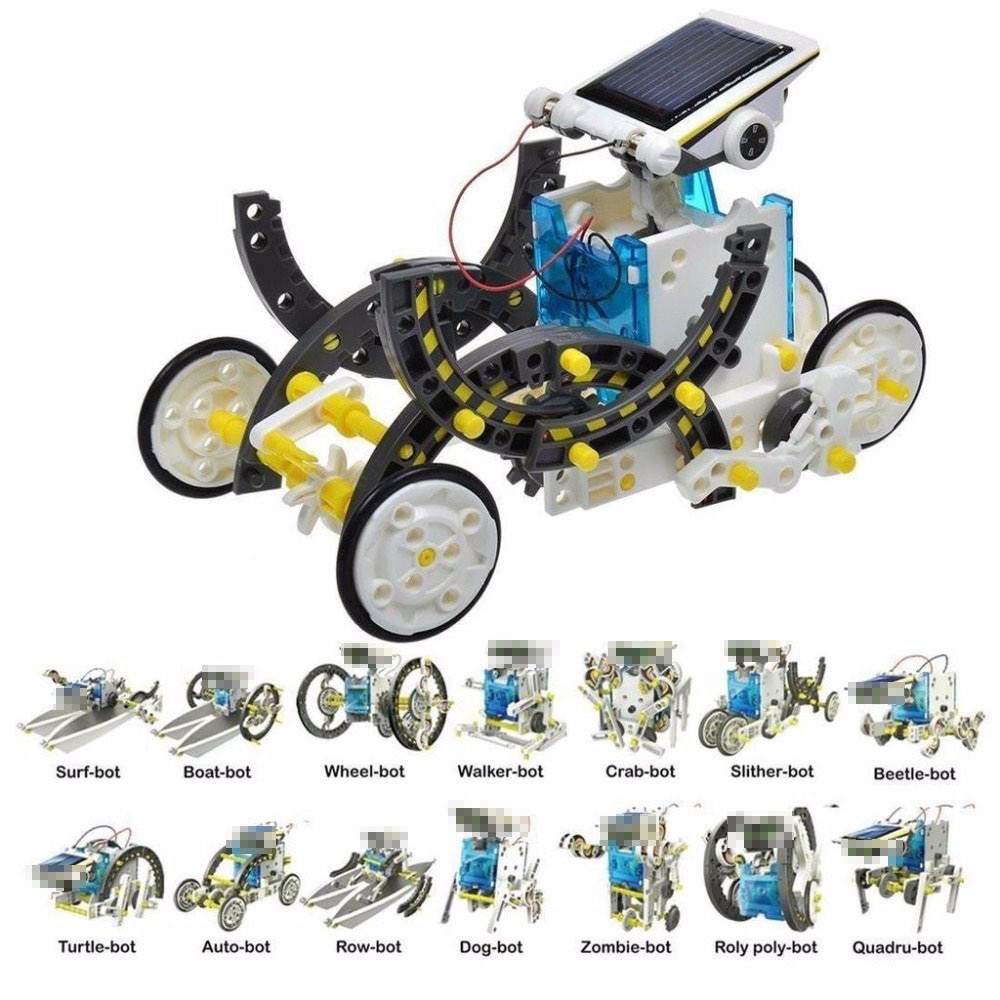 Grappige 13 in 1 Solar Power Robot Kits Kinderen DIY Solar Speelgoed Educatief Solar Power Kits Novelty Solar Robots Kind smart kid