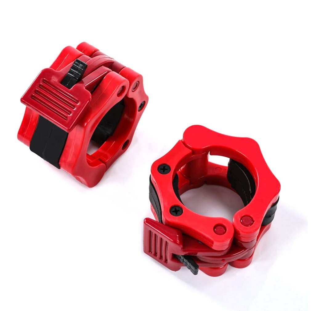 50Mm Clamp Ring 2 Pieces Lock Collar Ring For Dumbbell Weightlifting Bodybuilding Material Abs: Red