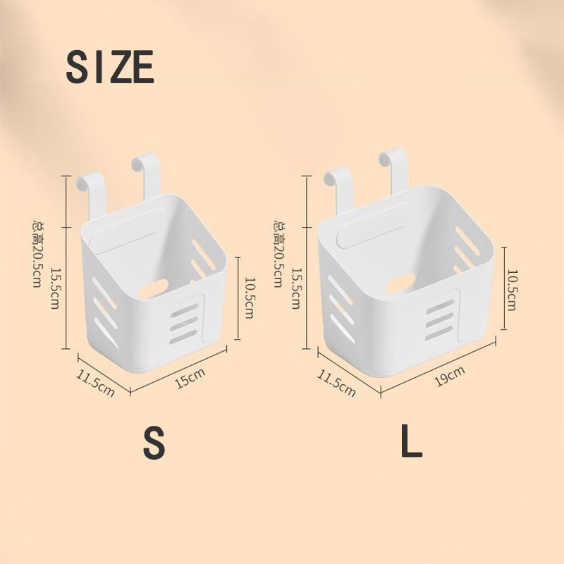 Kitchen Hanging Storage Basket Household Hanging Basket Bathroom Shelf Hangable Toilet Wall Hanging Plastic Kitchen Organizer