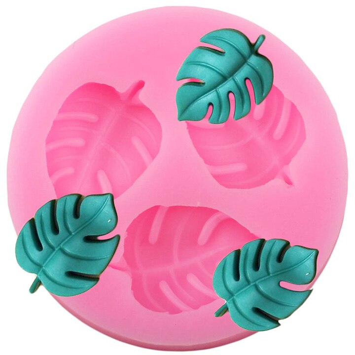 Moule en Silicone flamant rose, fleur, tortue, feuille, chocolat, Fondant, fête d&#39;été, outils de décoration de gâteaux, résine, argile: CD464