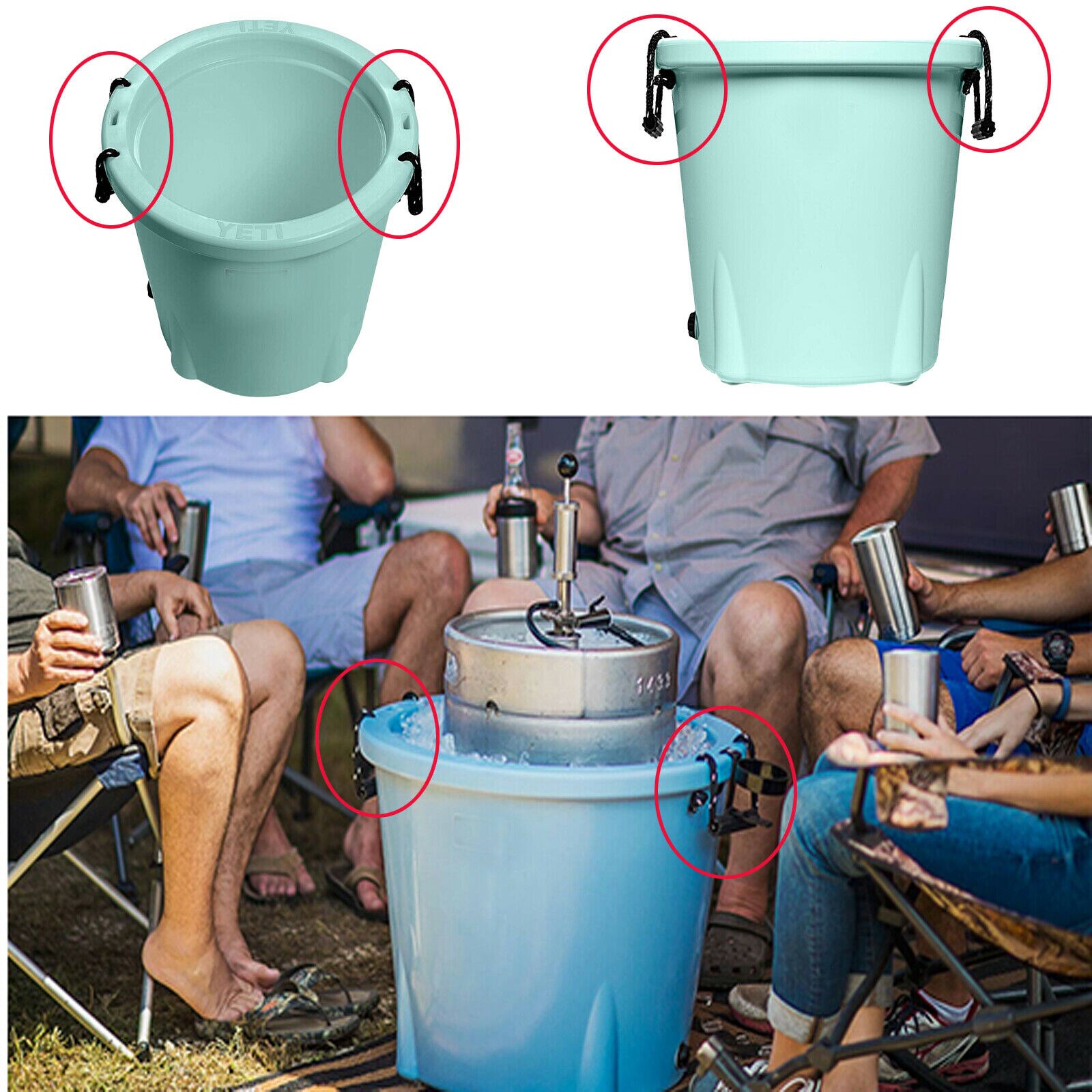 2 Pack Cooler Handles Replacement for YETI Tundra Handles &amp; RTIC Coolers Handles