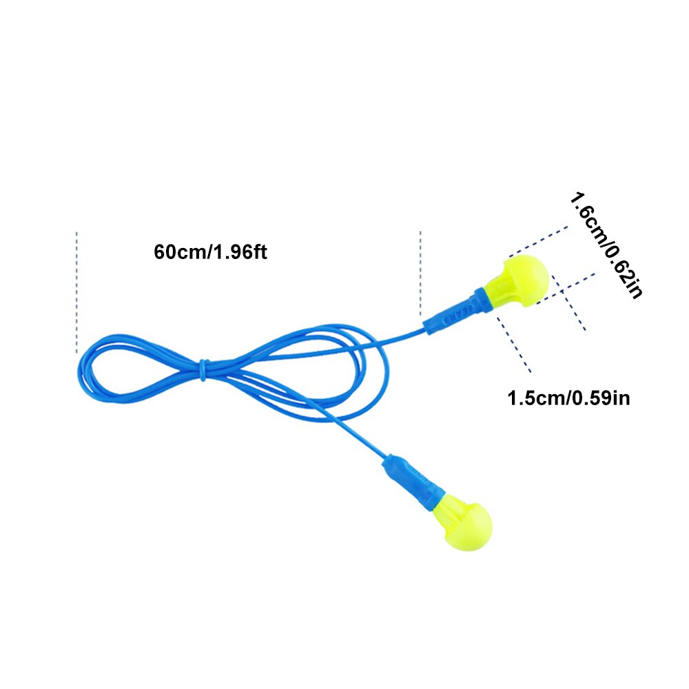 10pairs/lot 3M 318-1005 Ear Protection Push-Ins Corded Earplugs Noise Reduction Highest Comfortable Ear Plugs Soundproof Foam
