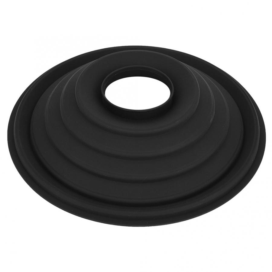 Pare-soleil pliable en silicone noir, 1 pièce, pour objectif d'appareil photo reflex, réduisant l'éblouissement lors de la photographie en extérieur