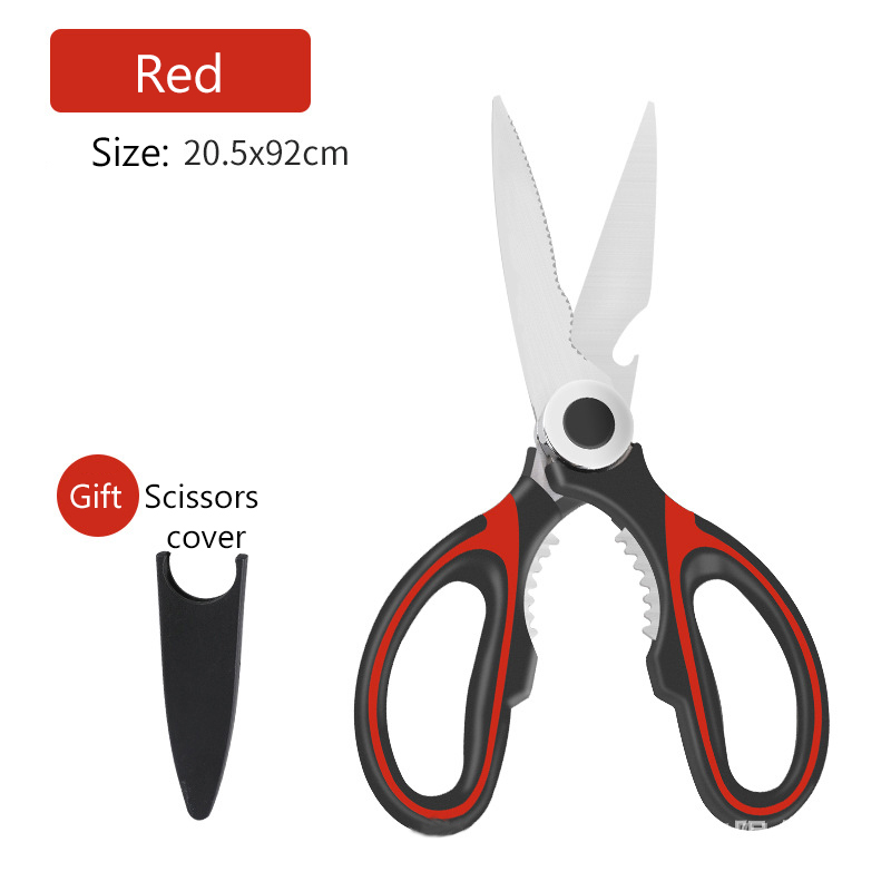 Keuken Schaar Koken Vis Vlees Schaar Sup Sharp Rvs Multifunctionele Premium Schaar Keuken Accessoires Gadgets: Red Black
