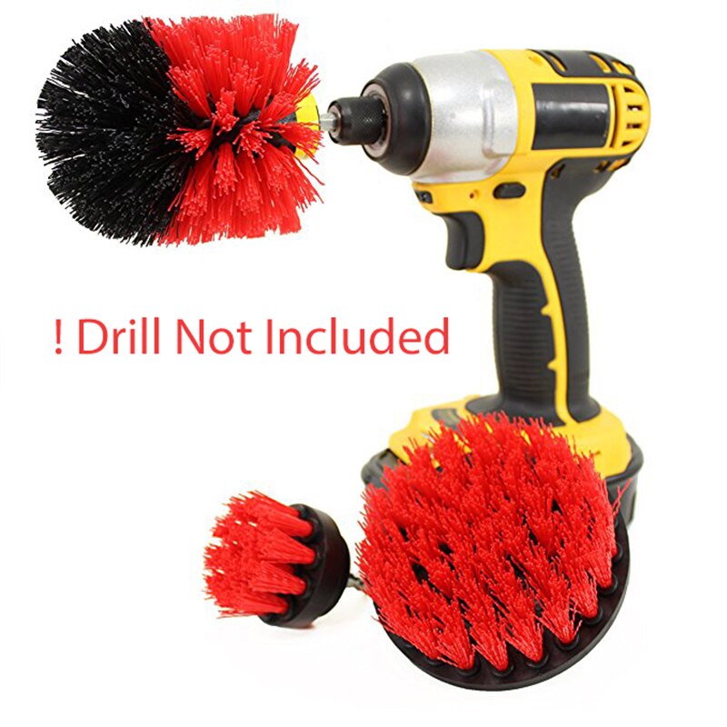 3 pcs Power Scrub Brush Drill Cleaning Brush for Bathroom Shower Tile Grout Cordless Power Scrubber Drill Attachment Brush Kit