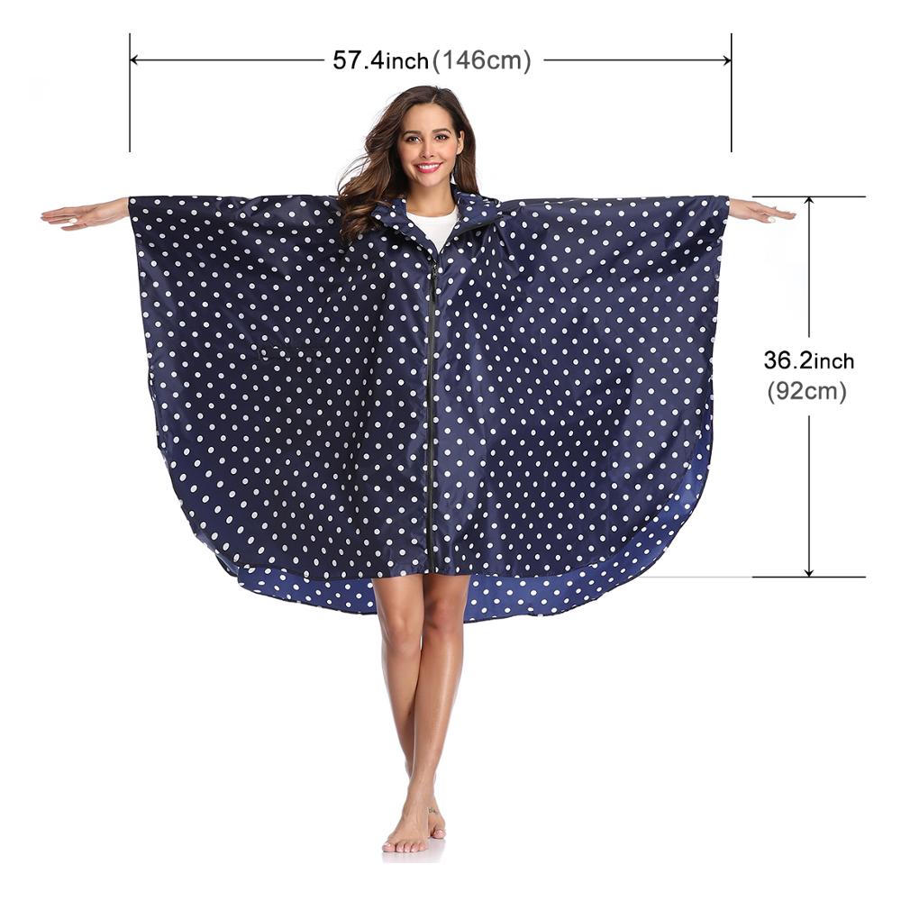 Hupullinen sadetakki poncho vedenpitävä aikuisille miehille naisille taskuilla