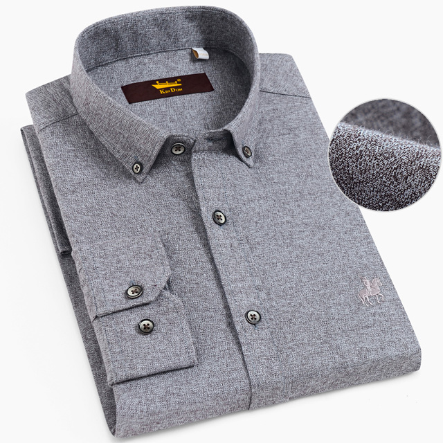Chemise Homme En Flanelle à Carreaux - Manches Longues, Coupe Fine, Coton Brossé - Marque Générique