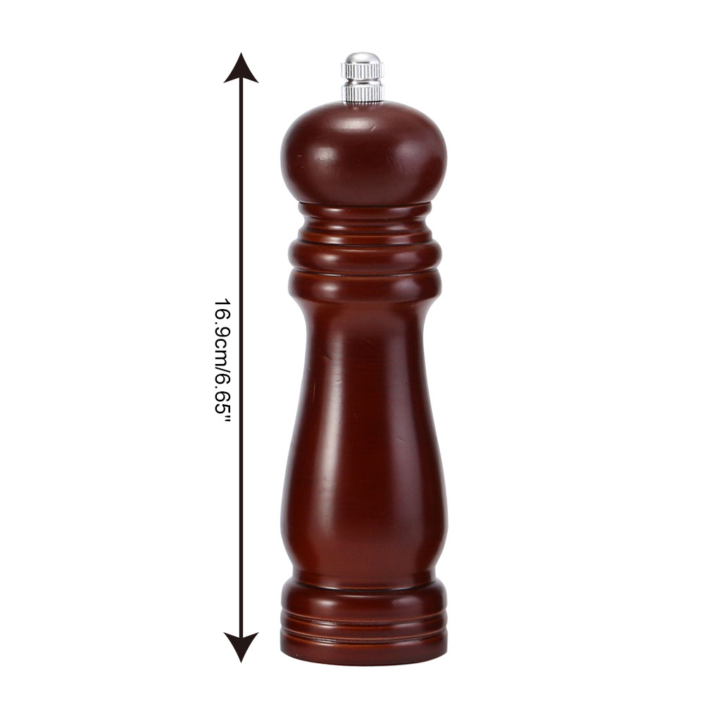 1 pieza de recipiente para condimentos, molinillo de pimienta de madera, salero y pimentero, especias de cocina, sal, molinillo de azúcar, herramientas para condimentar: Café de 6.65 pulgadas