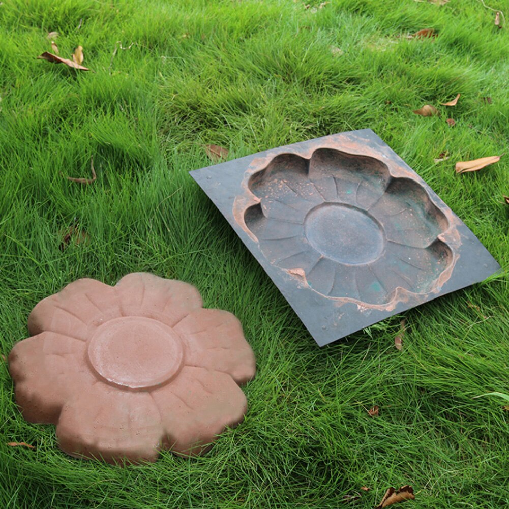 Moule de pavage en ciment, tremplin décoratif en forme de fleur, carreaux de sol, fournitures de jardin