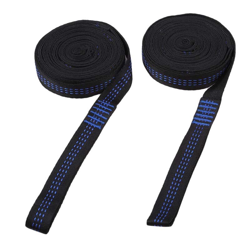 2Pcs 300cm Outdoor Tied Rope Portable Tree Hanging Adjustable Park Yoga Aerial Accessories Hammock Strap Camping Garden Hiking: blue