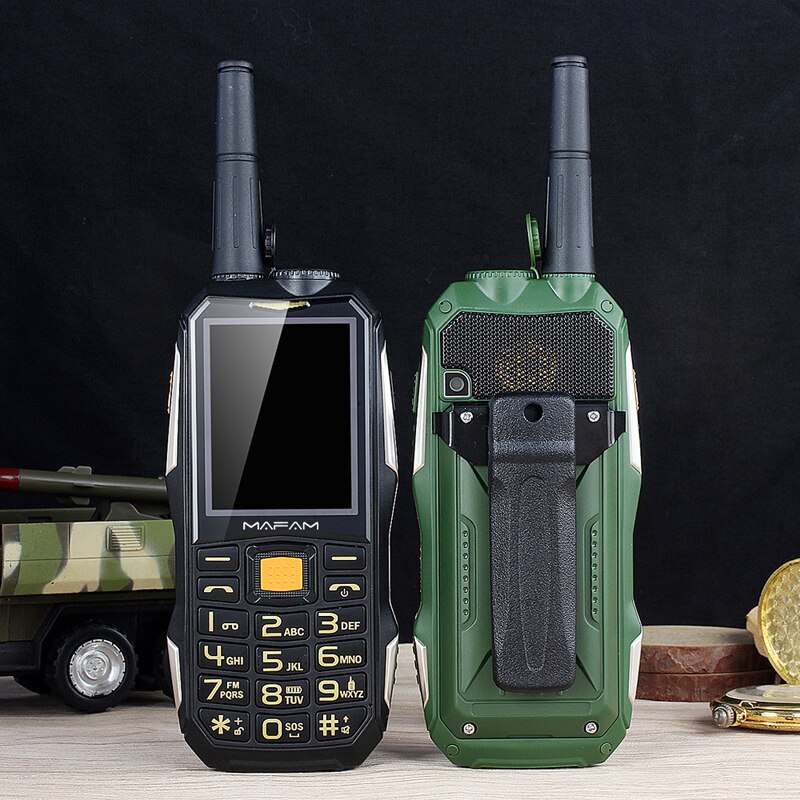 Mafam M2+ Rugged Mobile Phone With Antenna Good Signal SOS UHF Walkie Talkie 1.5W Power Bank Torch Intercom Feature Cellphone