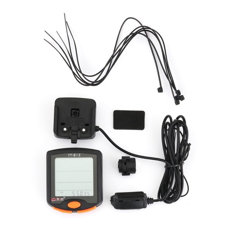 YT-813 Wireless Bike Speed Meter Digital Bike Computer Multifunction Waterproof Sports Sensors Bicycle Computer Speedometer: YT-813 Wired