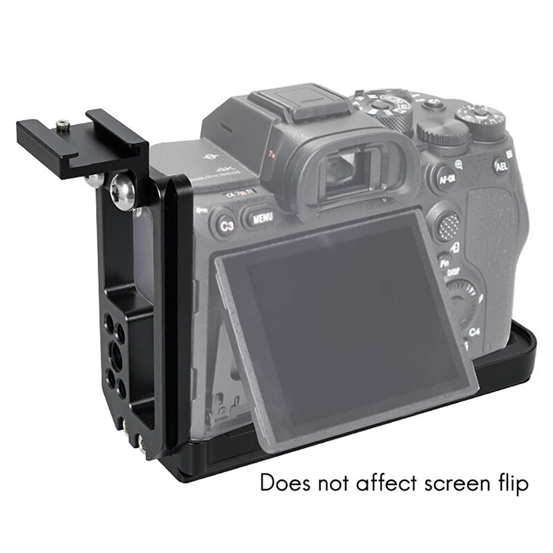 A7R4 A7M4 Rekbaar Verstelbare Quick Release Plate L/Beugel Handgreep Met Flitsschoen Voor Sony A7RIV A7MIV Camera rrs