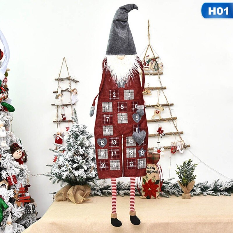 OurWarm Felt DIY Christmas Tree Advent Calendar Birthday Advent Calendar Fabric Advent Calendar Year Decor: H01