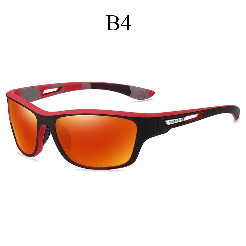 QUISVIKER occhiali da sole polarizzati nuovissimi da pesca Sport all&#39;aria aperta occhiali da sole uomo donna occhiali da ciclismo UV400 occhiali da guida per escursionismo: B4