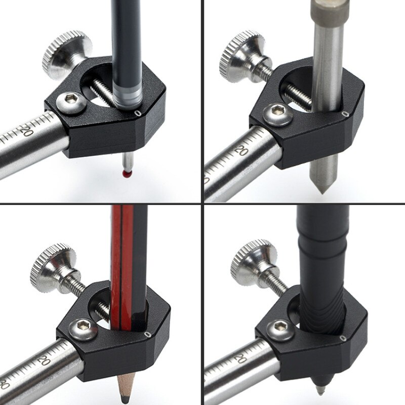 2 en 1 ligne circulaire Scribe parallèle dessin ligne Scriber règle outils de travail du bois outil de marquage multifonction