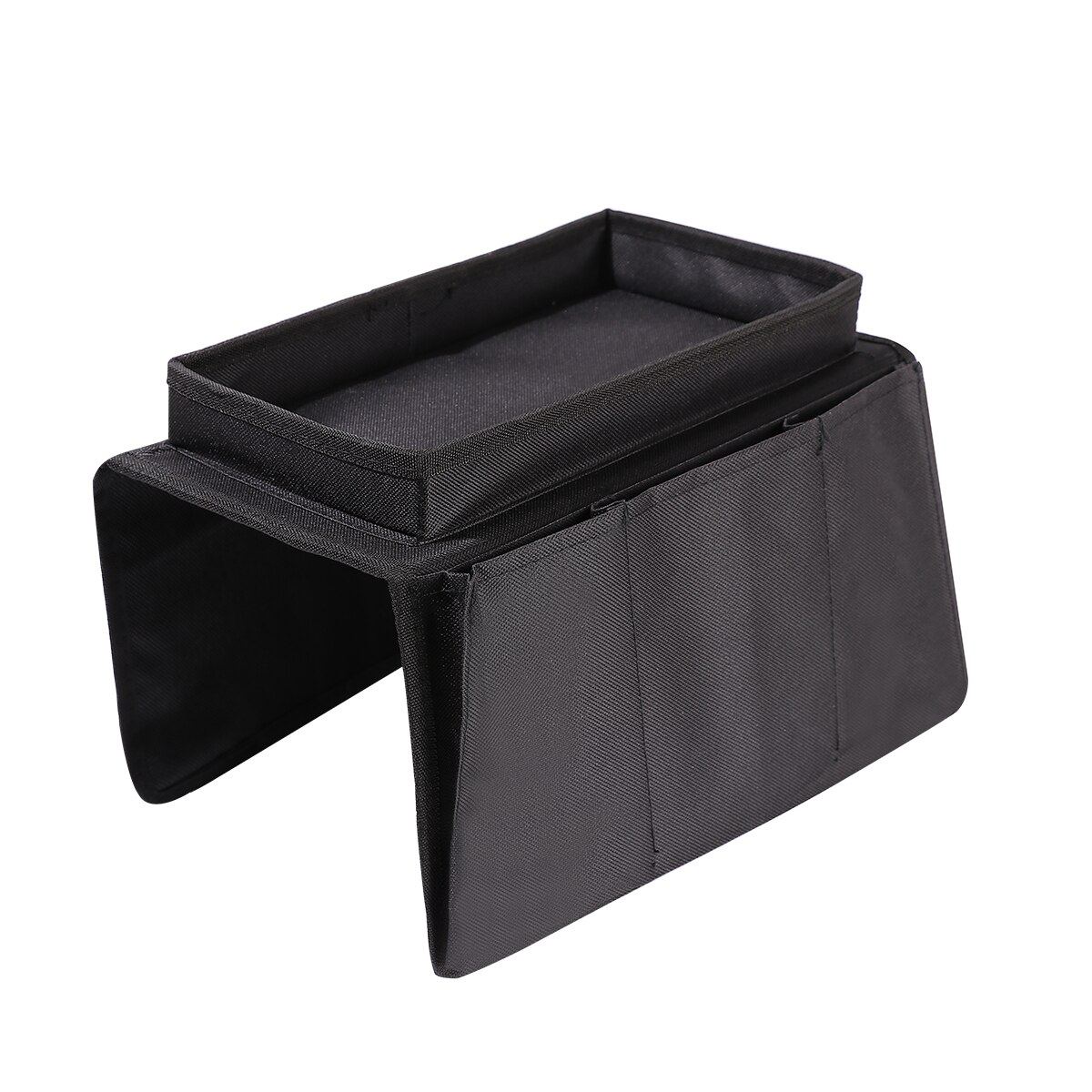 Sofa TV Remote Control Handset Holder Organizer Caddy For Fits Over Chairs Sofas Armchairs With Wide Arm: Black