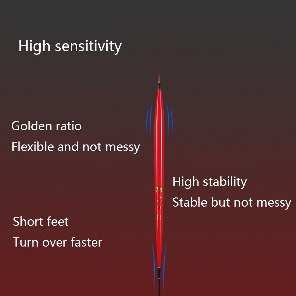 1pc fiskeflöten i trä, balsaflotte, peche, karp, tilapia, flytande bobbers, träflöte, fiskeredskapstillbehör