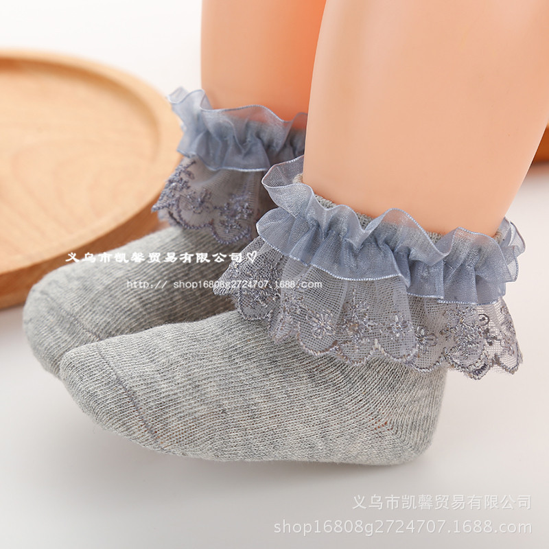 Wecute Spitze Socken Baby Mädchen Prinzessin Kurze Socken Infant Kinder Baumwolle Weichen Bequemen Socken Für Frühling Herbst