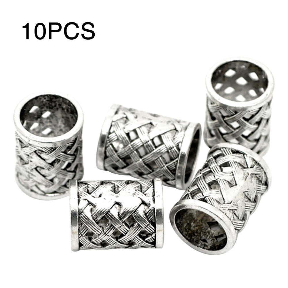 10 Uds Clips joyería artesanal decoración de peinado 17mm agujero Dreadlock Cuff trenzado accesorios anillos cuentas horquilla de pelo DIY