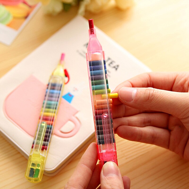Søde kawaii farveblyanter olie pastelfarvet graffiti pen til børn maleri tegning forsyninger studerende papirvarer