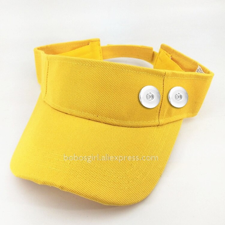 Sport Baseball 18mm przystawki przycisk biżuteryjny czapki tenisowe DIY czapki dziewczyny kobieta TW2020: YELLOW