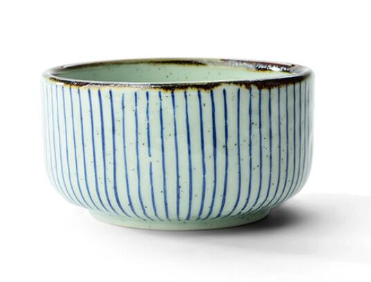 Taza de cerámica para sopa, cerámica gruesa pintada a mano, de celosía, tazas de café originales: G about 280ml