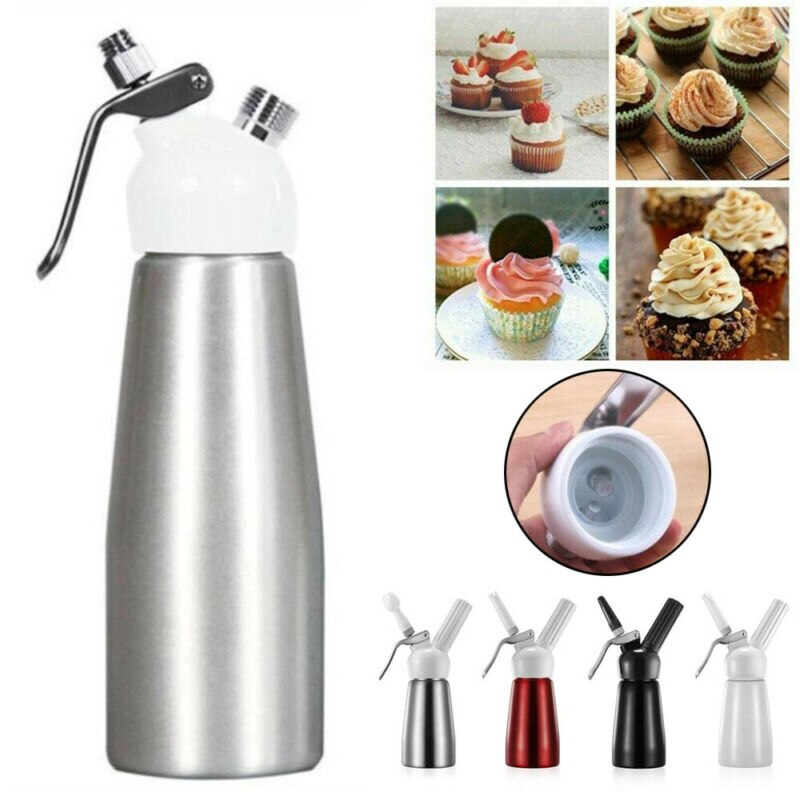 Distributeur de crème à Dessert en aluminium | Distributeur de crème à Dessert fouettée Portable de 250mL, machine à gâteaux en mousse