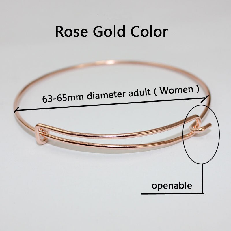 Hot Moda Diy Jóias Openable 10 Fiação Pulseira Ajustável Mulheres Charme Pulseiras Expansíveis Atacado um Lote PCS: rose gold