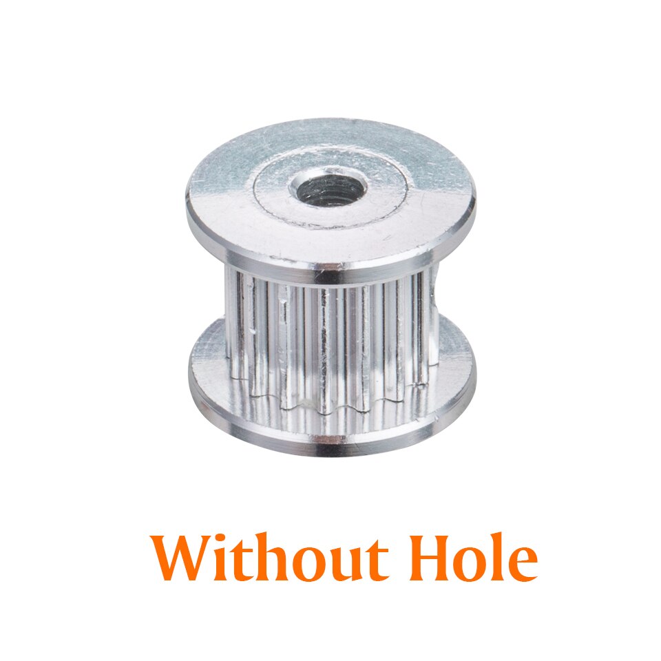 Correa de distribución de aluminio para impresora 3D, roldana 16T 20T, dientes, 3mm, 5mm, 8mm, ancho de 6mm, 2GT GT2: 20T W6 B8 / without hole